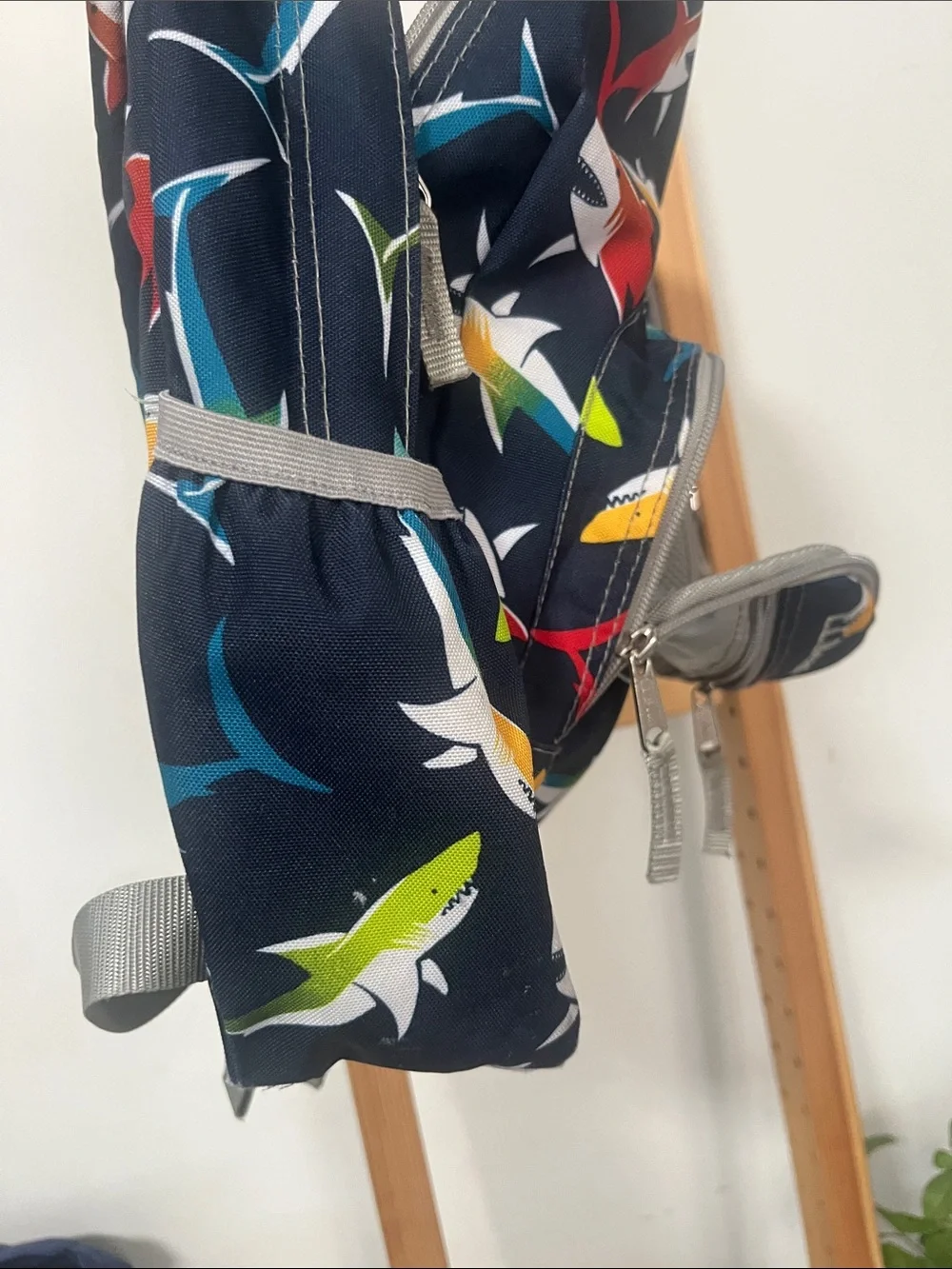 LL Bean Kids  Jr 17L Shark Print Bookbag